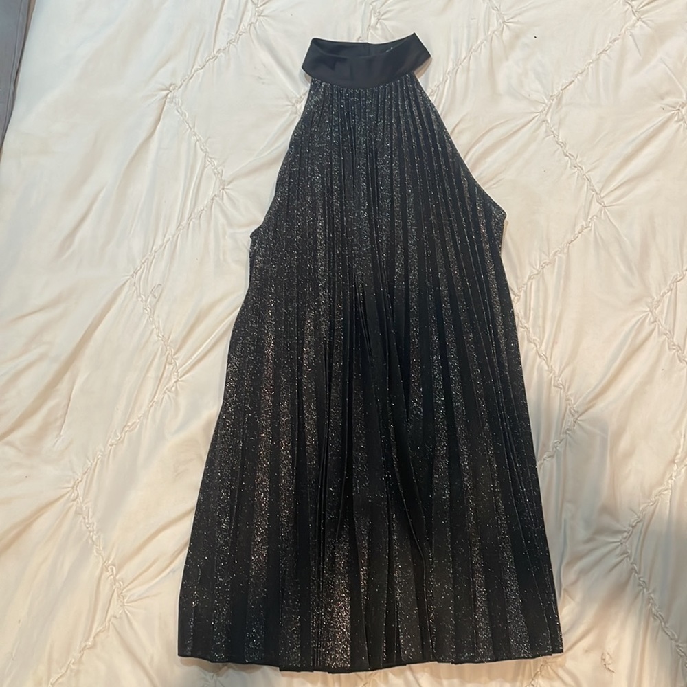 Zara Woman’s Halter Neck Metallic Dress